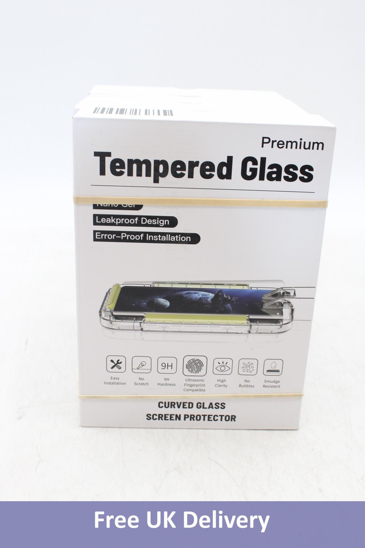 Four Premium Tempered Glass Curved Glass Screen Protectors for Samsung Galaxy S23 Ultra