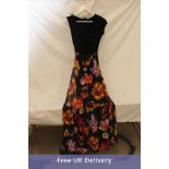 Desigual Vest-Marsella-Lacroix Floral Maxi Dress, Black/Multi, Size S