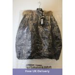 Bomboogie Down Jacket, Crystal Nylon Fabric, Black, Size 16