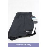 Five Pairs of Nike Track & Field 2" Running Shorts, Black, X-Large