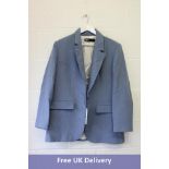 Zara Straight Cut Blazer, Blue, UK Size L