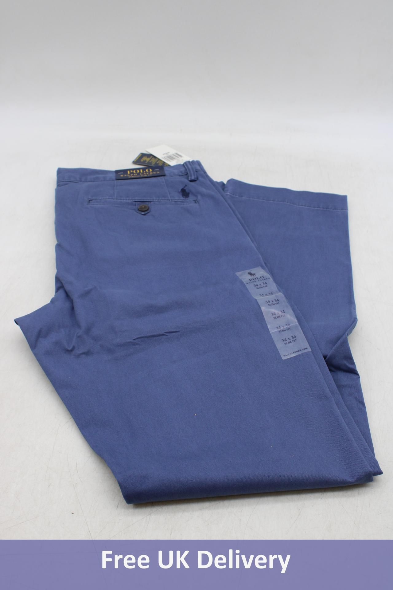 Polo Ralph Lauren Stretch Slim Fit Chino Trousers, Light Navy, W34 L34