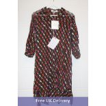 Dianne Von Furstenberg, Knit Geo Medium Wood Brown Dress, XS