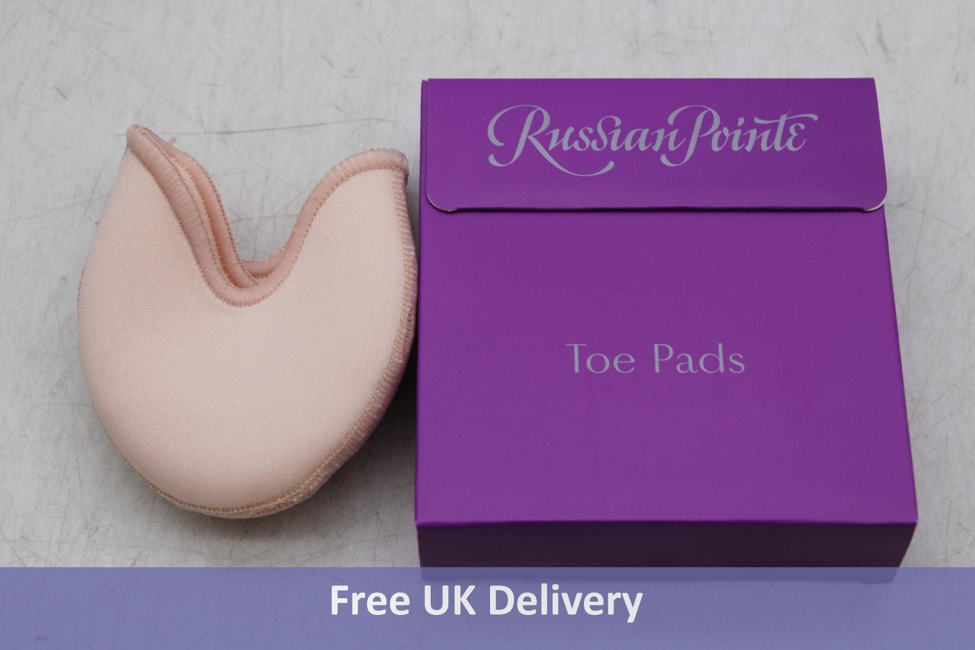 Five Russian Pointe Toe Pads, Light Pink, Size S