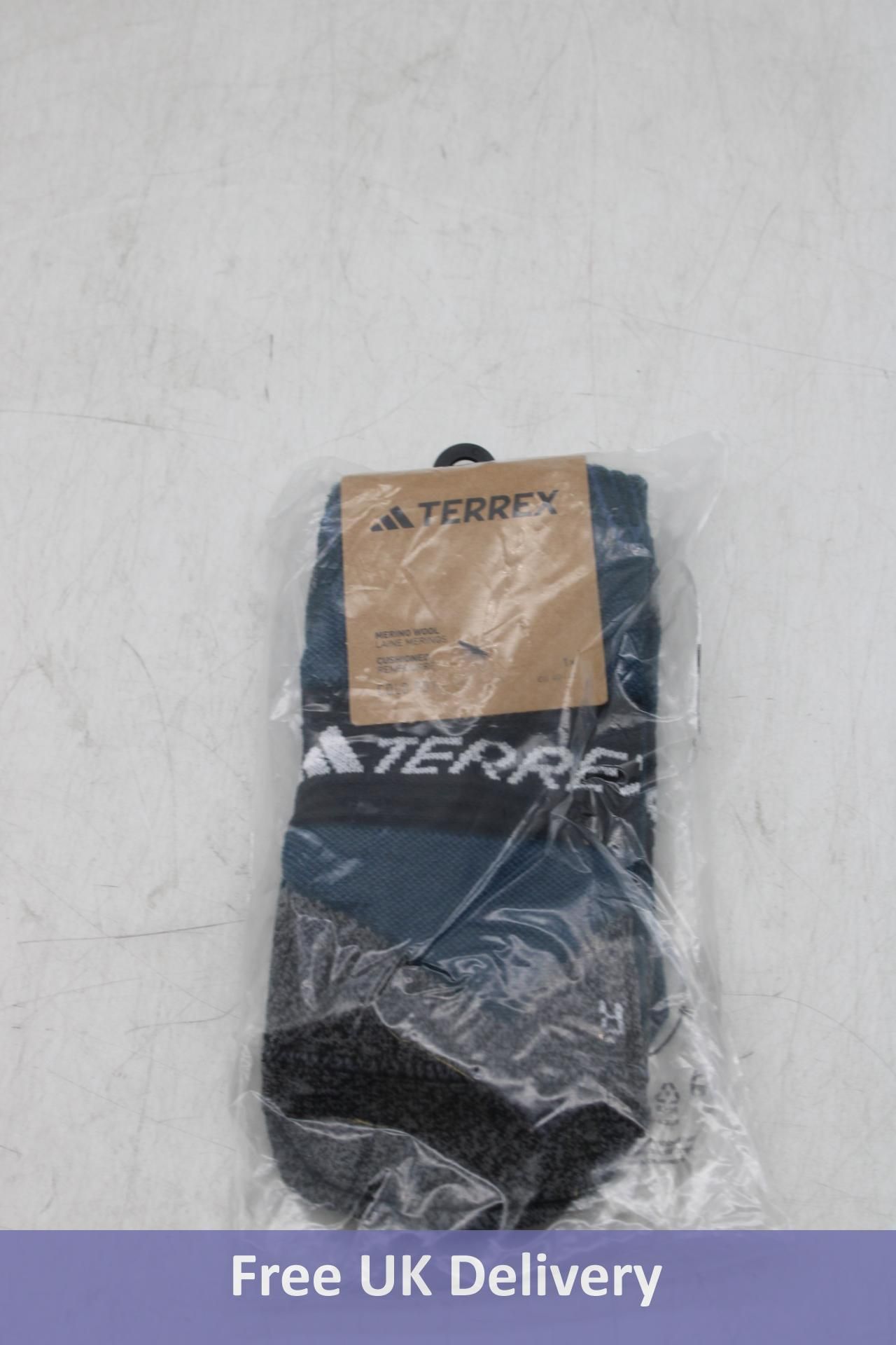 Five Pairs Adidas HS7986 Terrex Cold RDY Crew Merino Wool Socks, Size M