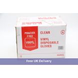 Forty Boxes Click 2000 Vinyl Disposable Powder Free Gloves, Clear, Size XL, 100 Gloves Per Box