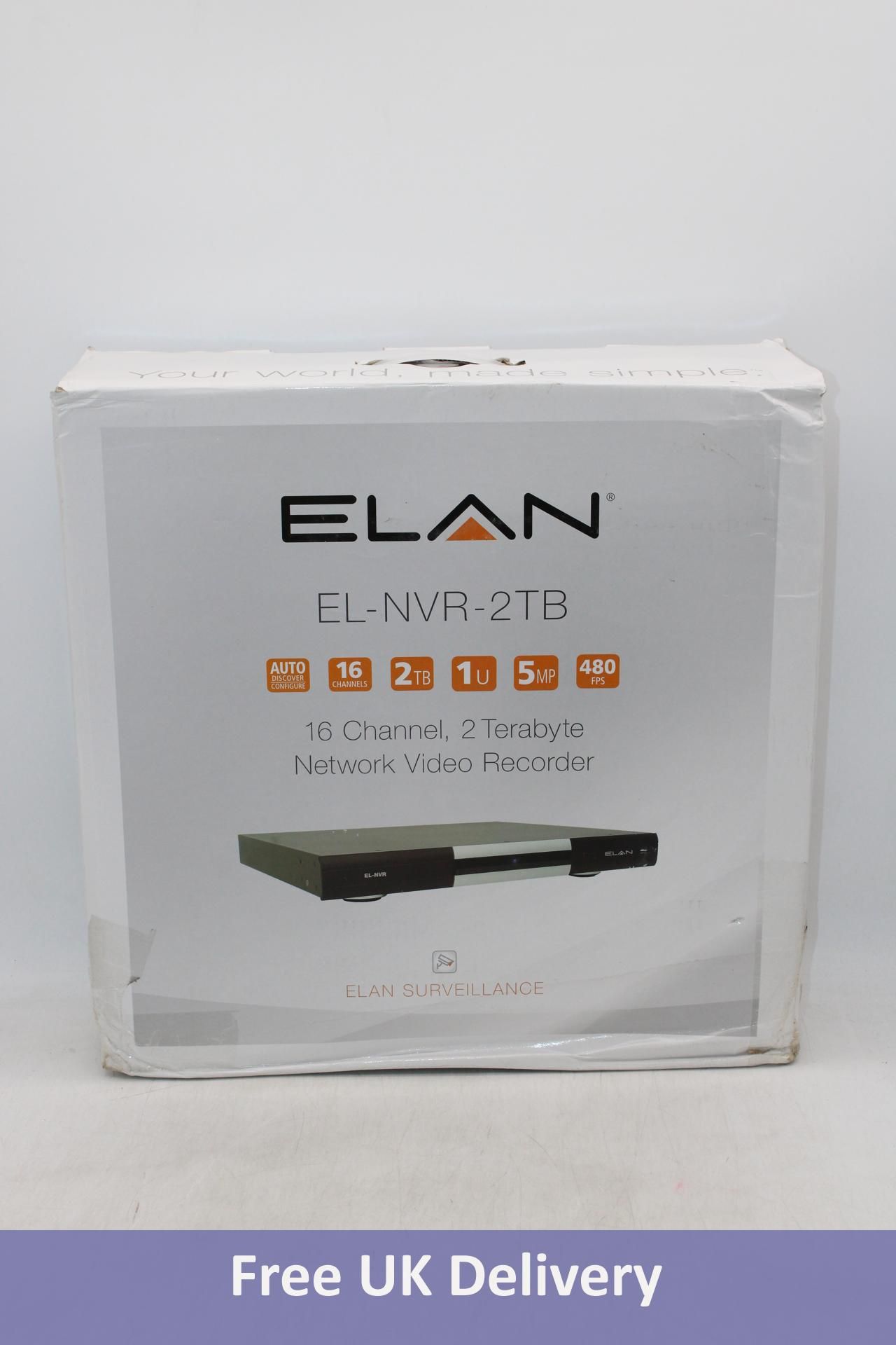 Elan 16 Channel 2-Terabyte Network Video Recorder. Box damaged, Not Tested