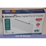 Almeria AC6963 Eco Digital Panel Heater, White, Size 1500w