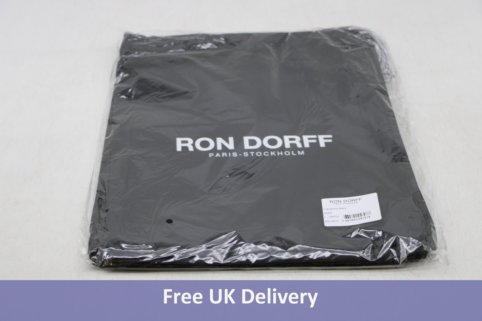 Nine packs of Ron Dorff Packing Bags, Black, 10 Per Pack