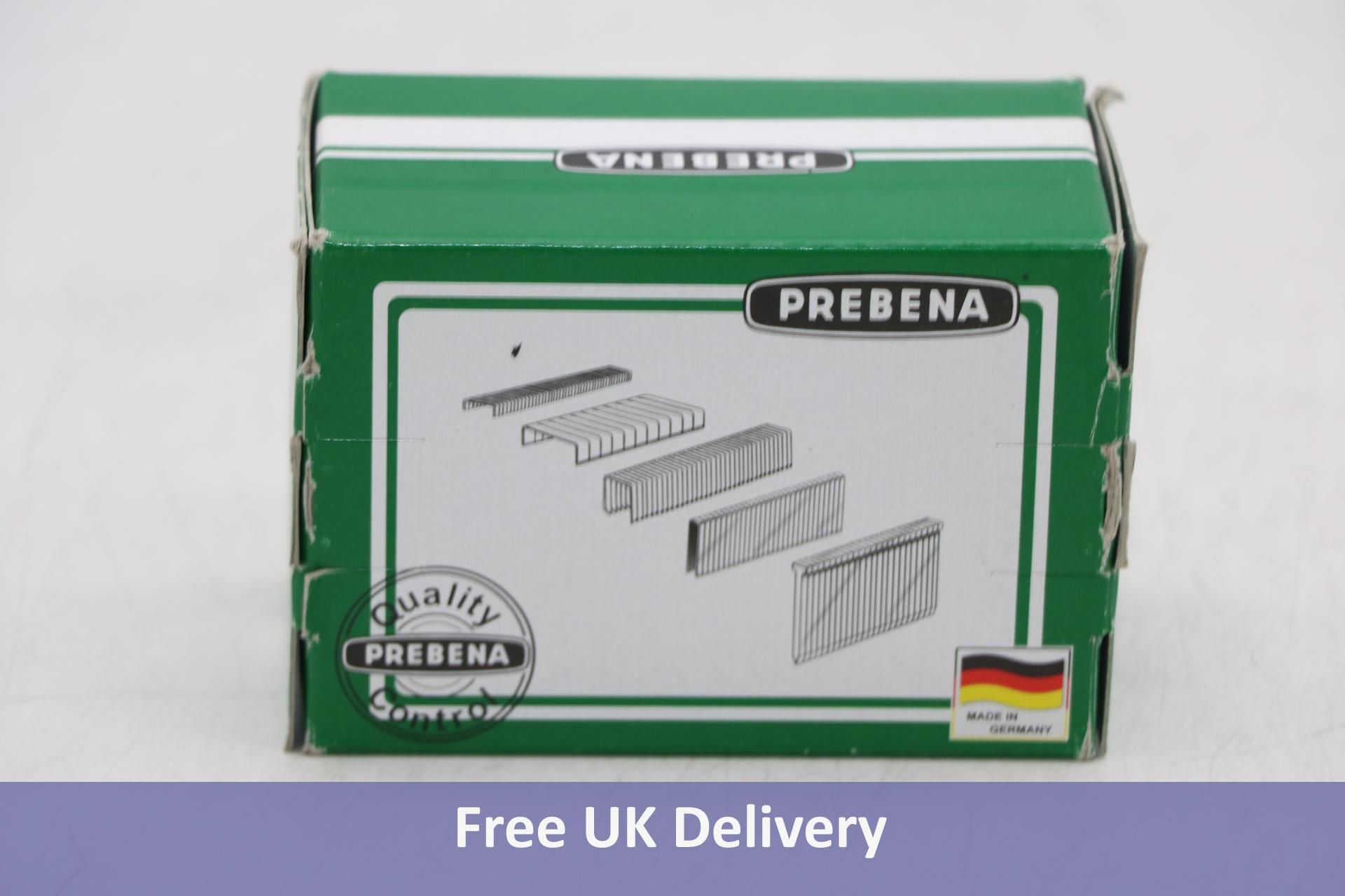 Ten Boxes of Prebena ES18 CNKHA Galvanised 18mm Resin-Coated Staples, 7800 Staples Per Box