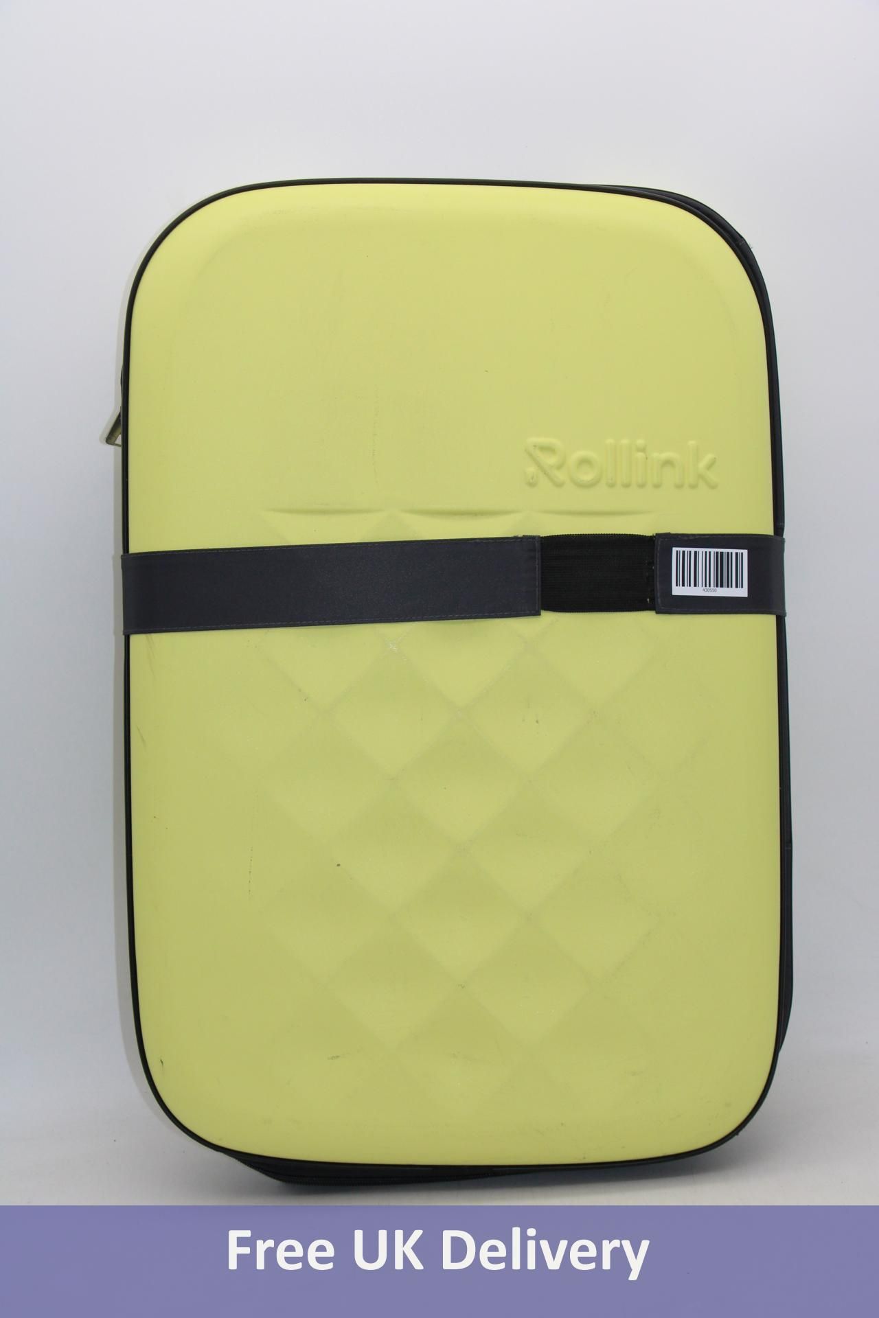 Flex Vega Medium Checked Suitcase, Yellow, 25.5″ x 17″ x 11.6″. Used