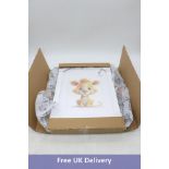 Three packs of Hippoboo 3 Framed Baby Nursery Animal Prints, Includes 1x Giraffe, 1x Elephant and 1x