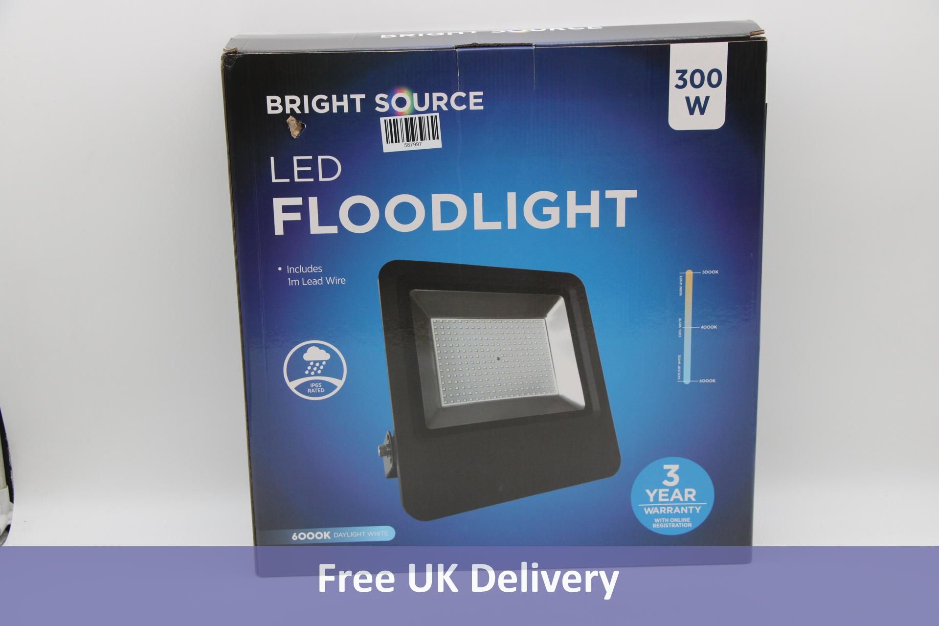 Bright Source Led Flood Light, Black, Size 440mmx400mmx110mm 300w 220-240v AC