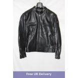 Rokker Commander Leather Jacket, Black, Size XL