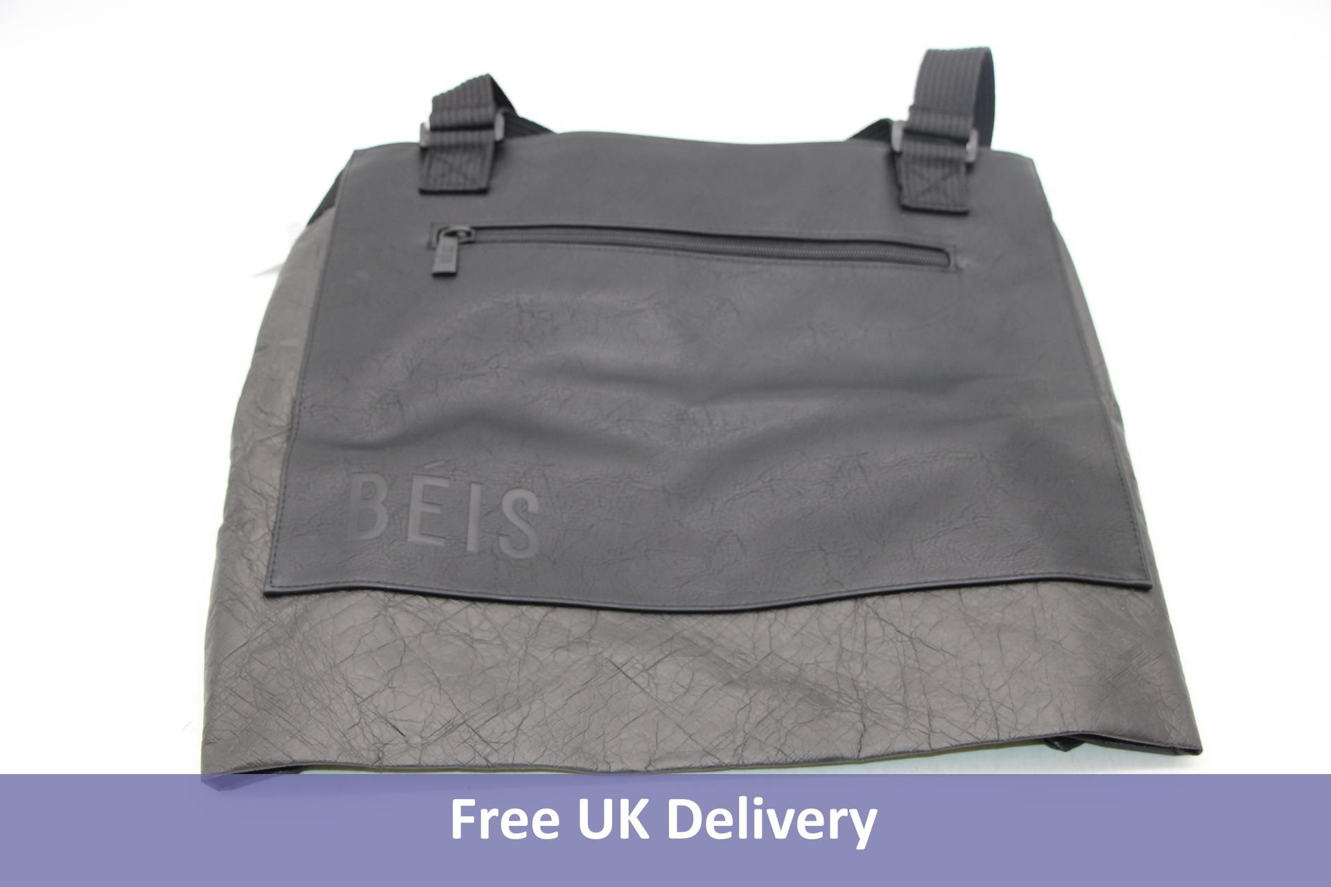 Beis The XL Tote Bag, Black, Width 32" Height 16" Depth 13.5"