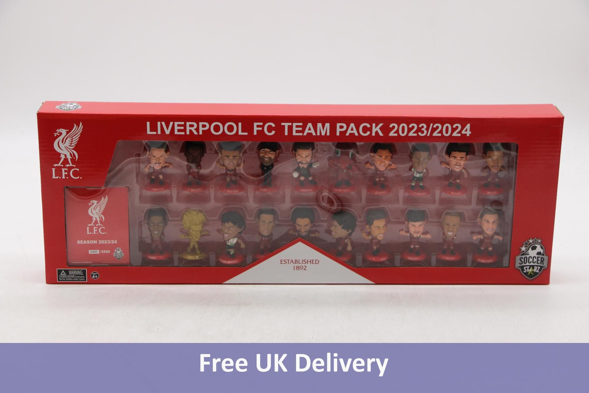 Soccer Starz Liverpool FC 20 Piece Team Pack 2023/24 Season Includes a Gold Mo Salah