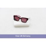 Calvin Klein Jeans CKJ23601S Rectangle Sunglasses, Burgundy, Case Slightly Damaged