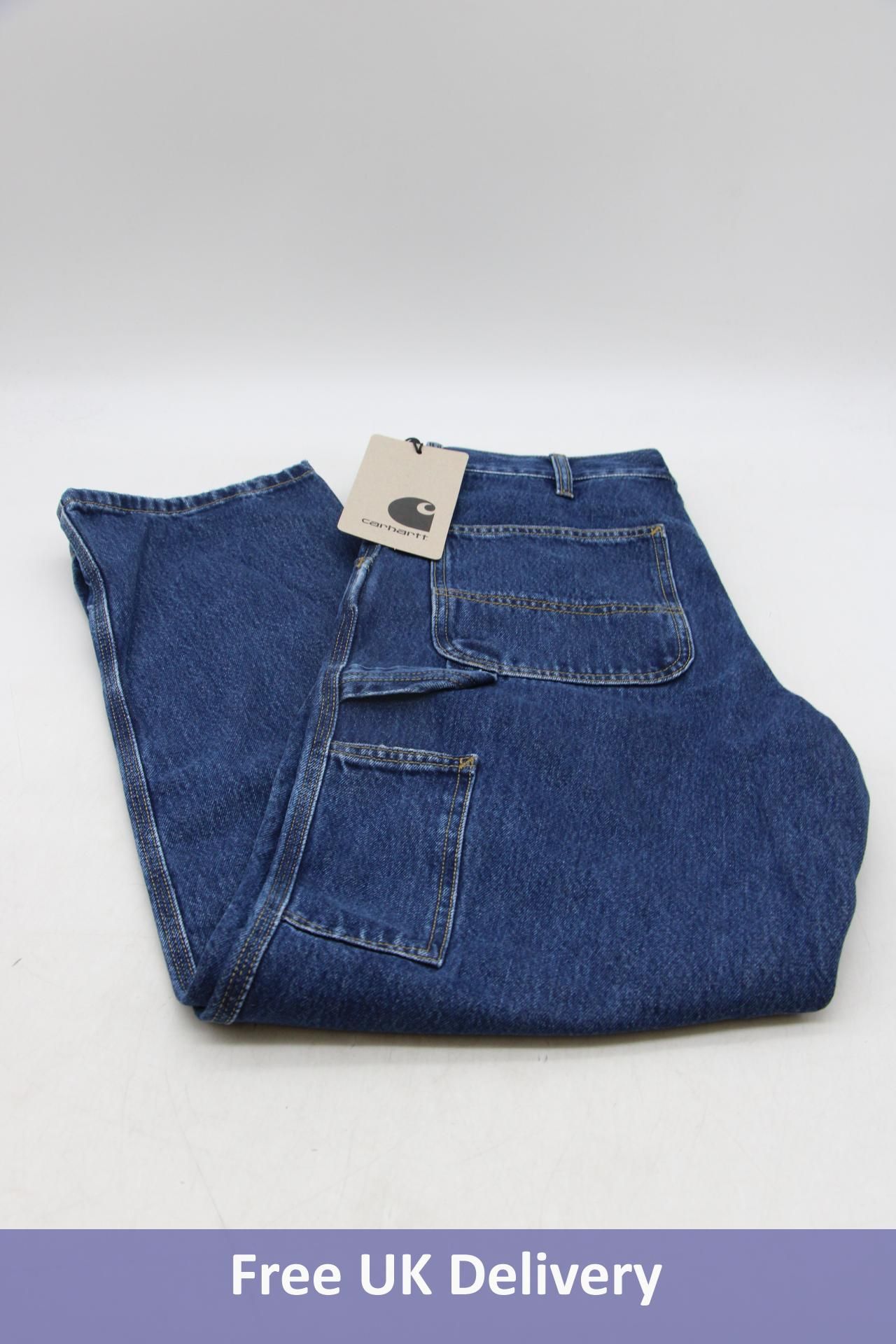 Carhartt WIP Single Knee Jeans, Blue Stone Wash, W32/L32