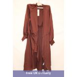 Never Fully Dressed Coco Wrap Dress, Brown, UK 10