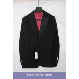 Suitsupply Lazio Dinner Jacket, Black/Red, Size 44L