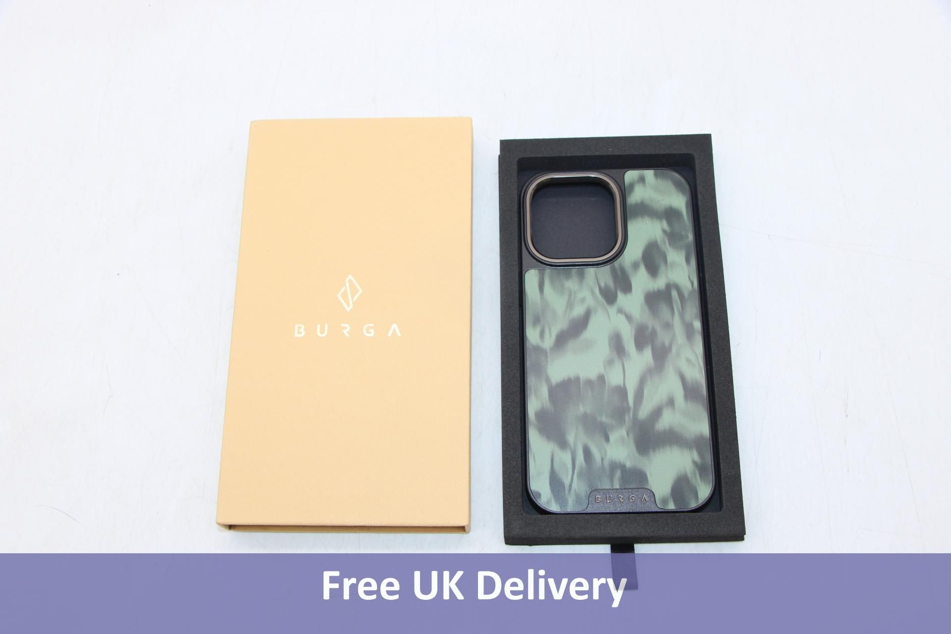 Burga iPhone 14 Phone Case Soft Focus, Dark Green