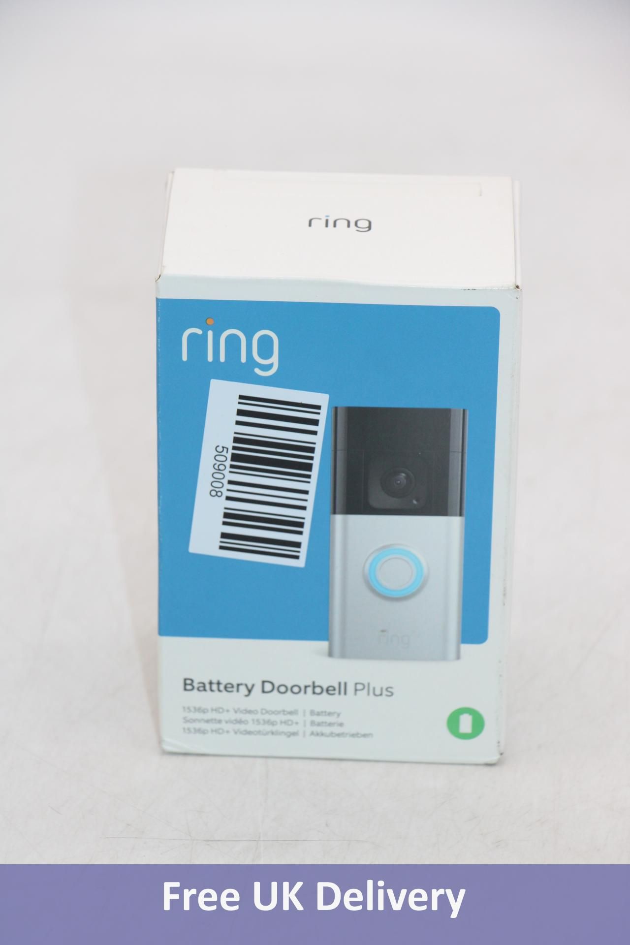 Ring Battery Video Doorbell Plus. Used, Not tested