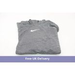 Nike Hooded Thin Sweat Shirt, Grey, Size XL