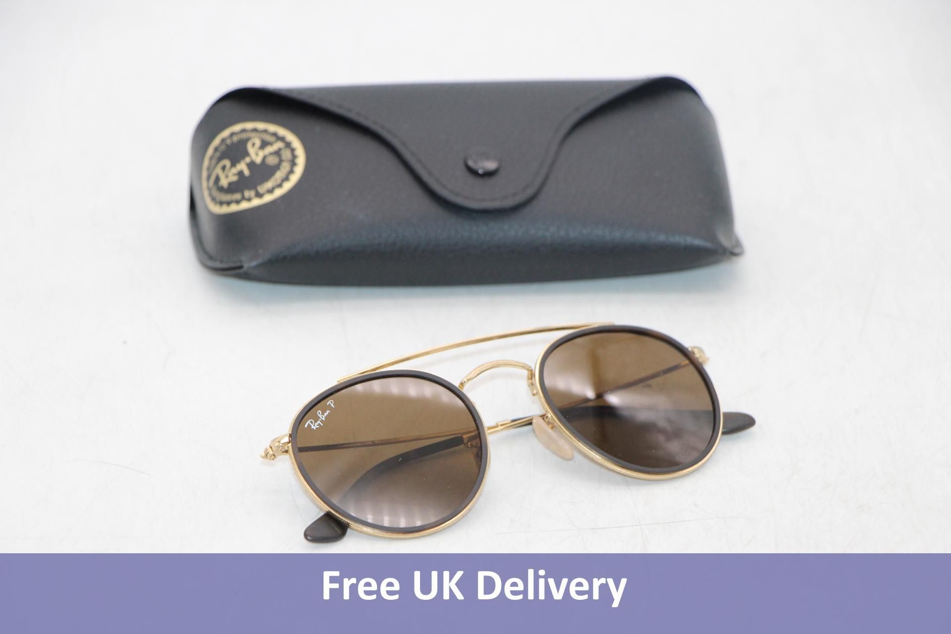 Ray-Ban RB3647N Sunglasses, Gold/Brown
