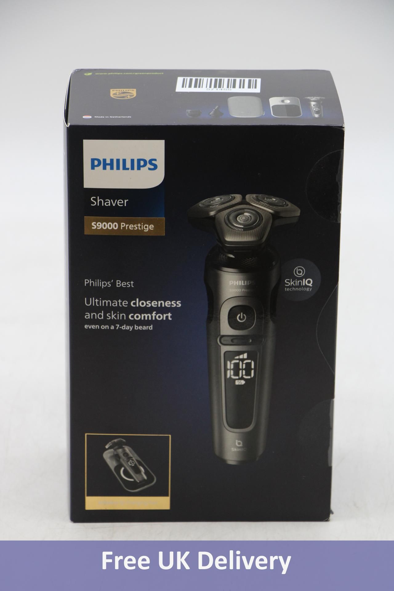 Phillips S9000 Prestige Hydro Skin Glide Shaver, Black/Grey