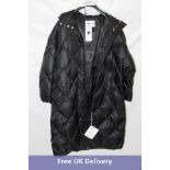 Stand Studio Farrah Long Quilted Coat, Black, Size 40