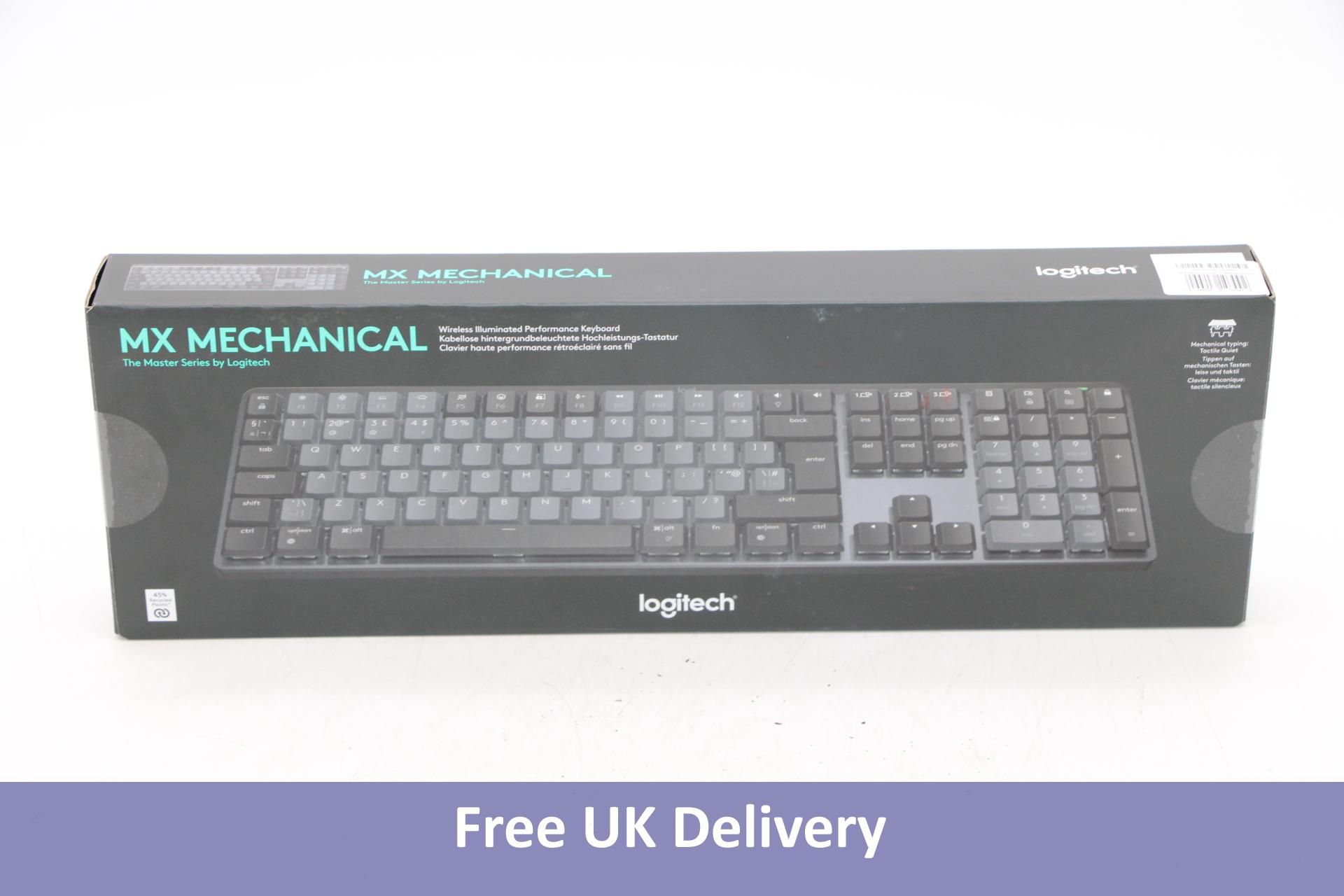 Logitech MX Mechanical Wireless Illuminated Performance Keyboard, Graphite