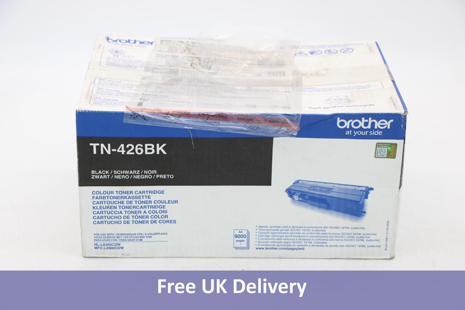 Brother TN-426BK Toner Cartridge, Black. Box damaged