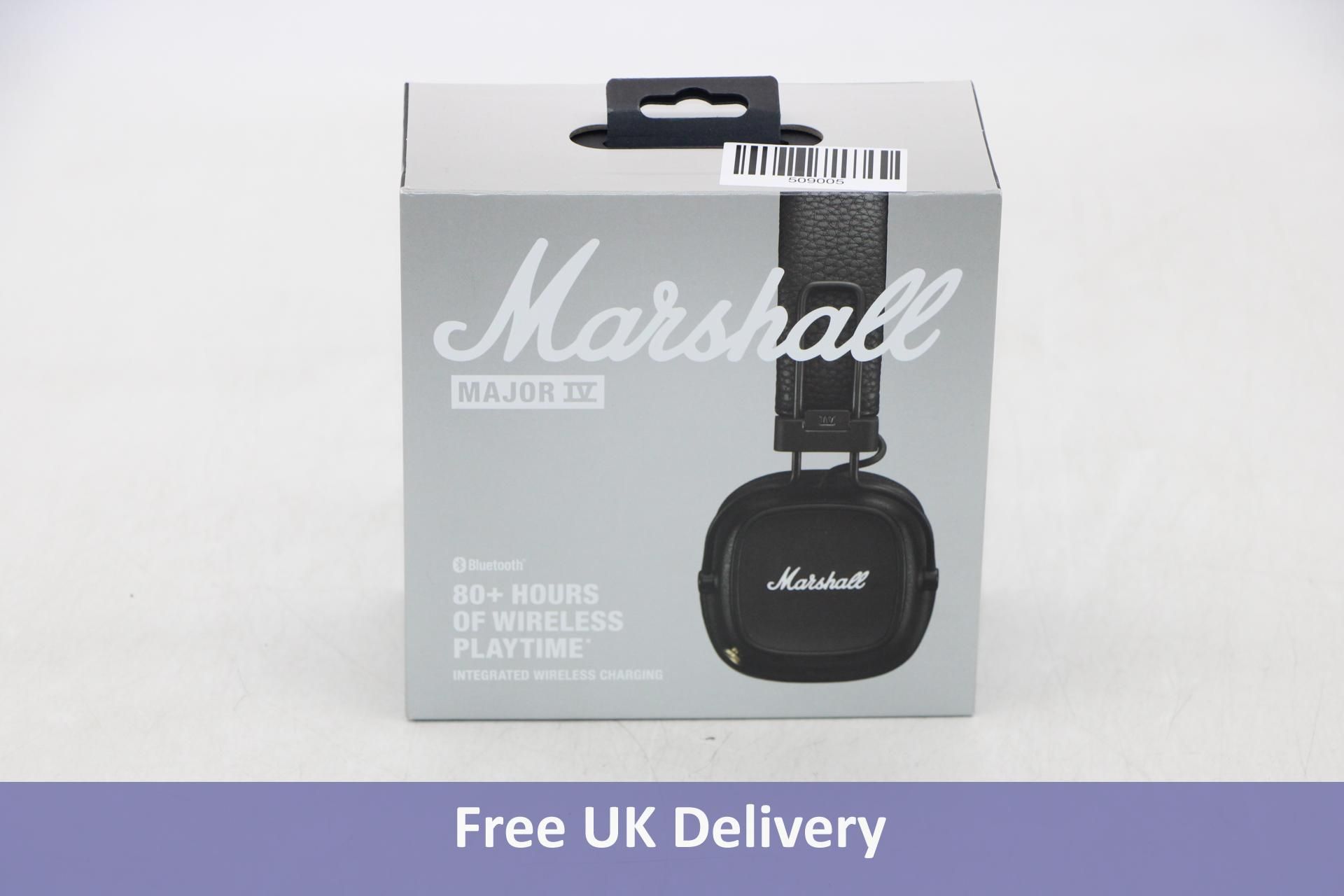 Marshall Major IV Fold Wireless Headphones, Black