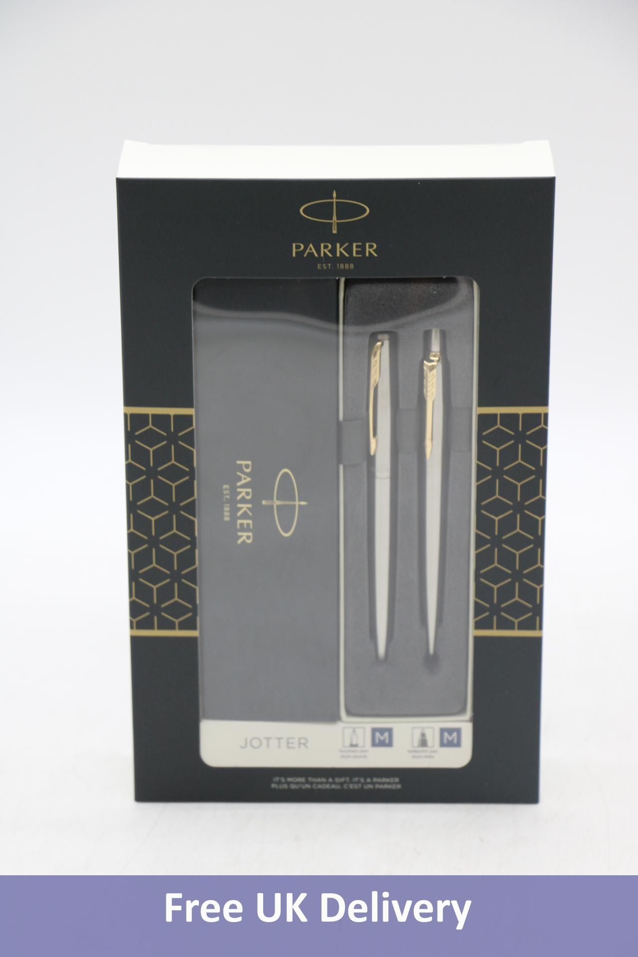 Two Parker Pen Gift Sets, Silver/Gold