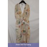 Stella Nova Cotton Tissue Printed Maxi Dress, Multi, Size 36