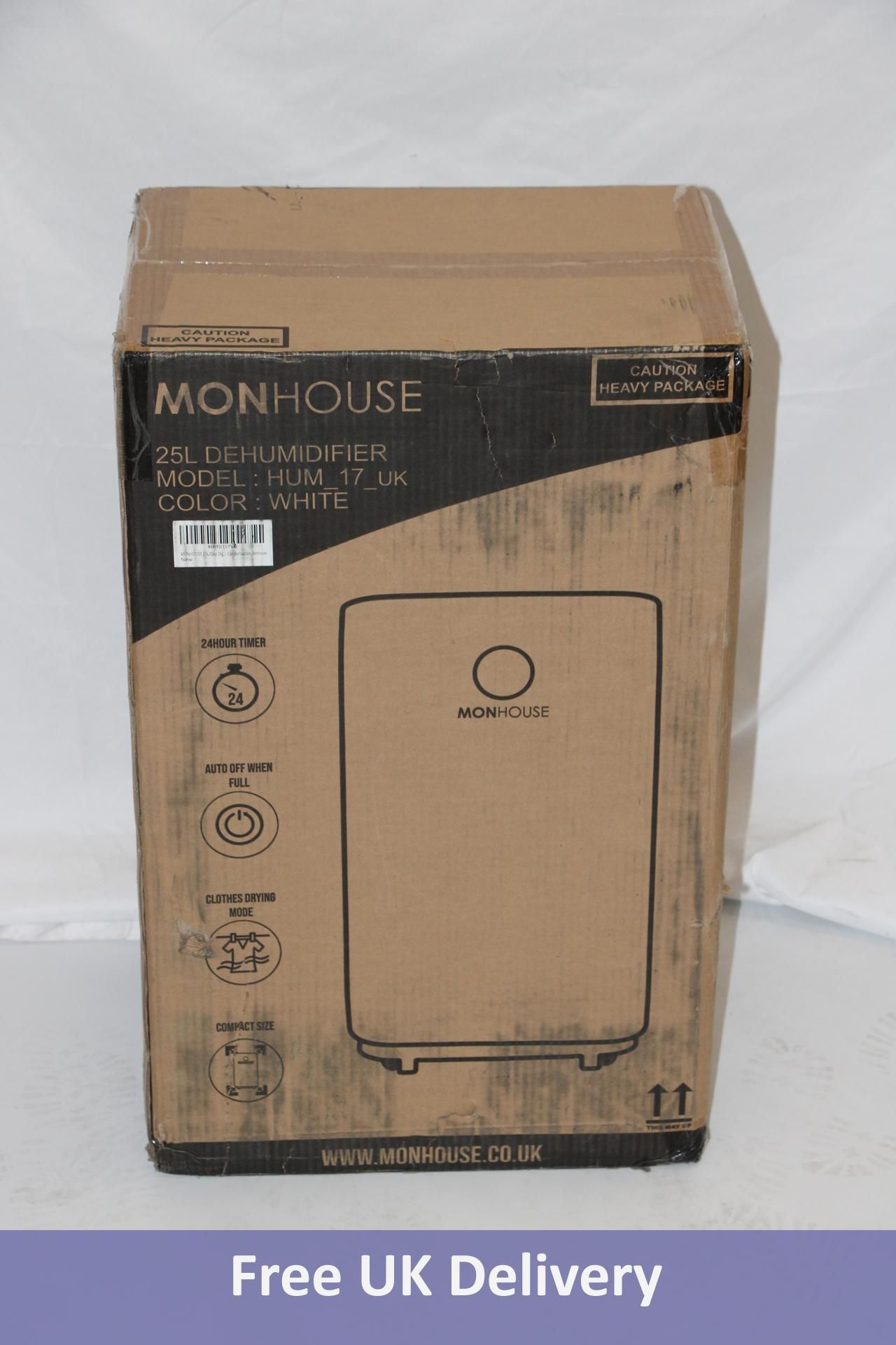 Monhouse 25L Hum 17 Dehumidifier, White