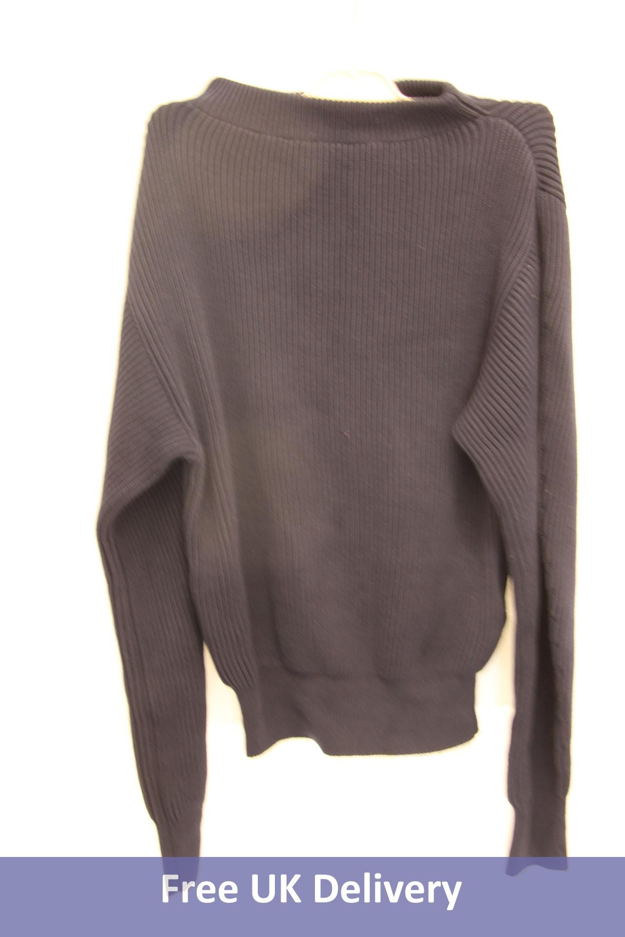 Le 17 Septembre High Neck Knit Jumper, Navy, Size 36