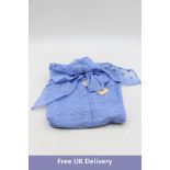 Stella Nova Short Sleeved Bow Shirt, Summer Blue, Size 36