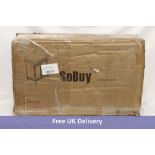 Sobuy Kitchen Trolley FKW13-WN-32175, White/Natural. Box damaged