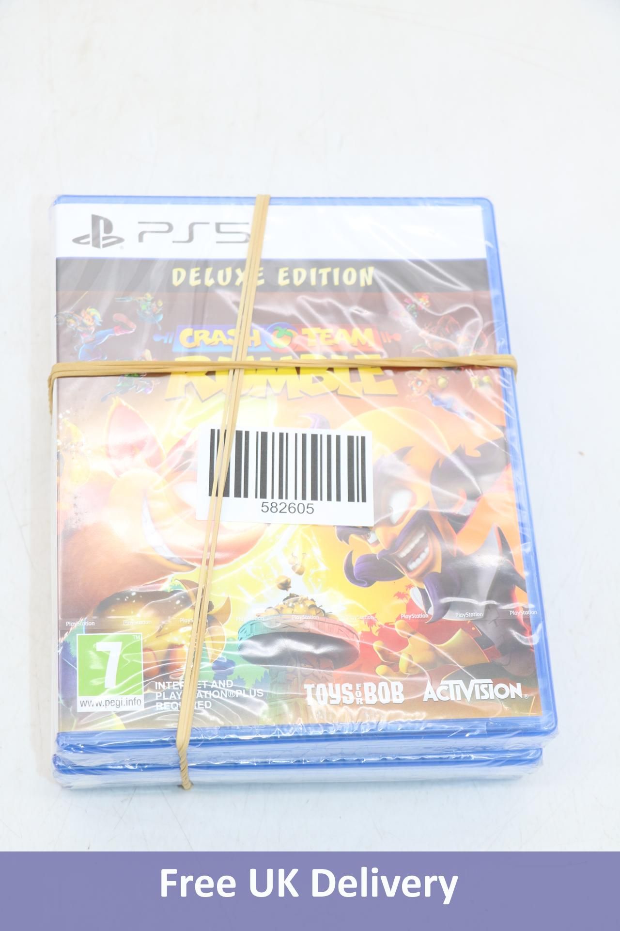 Three Crash Team Rumble PS5 Games, Delux Edition, Sealed