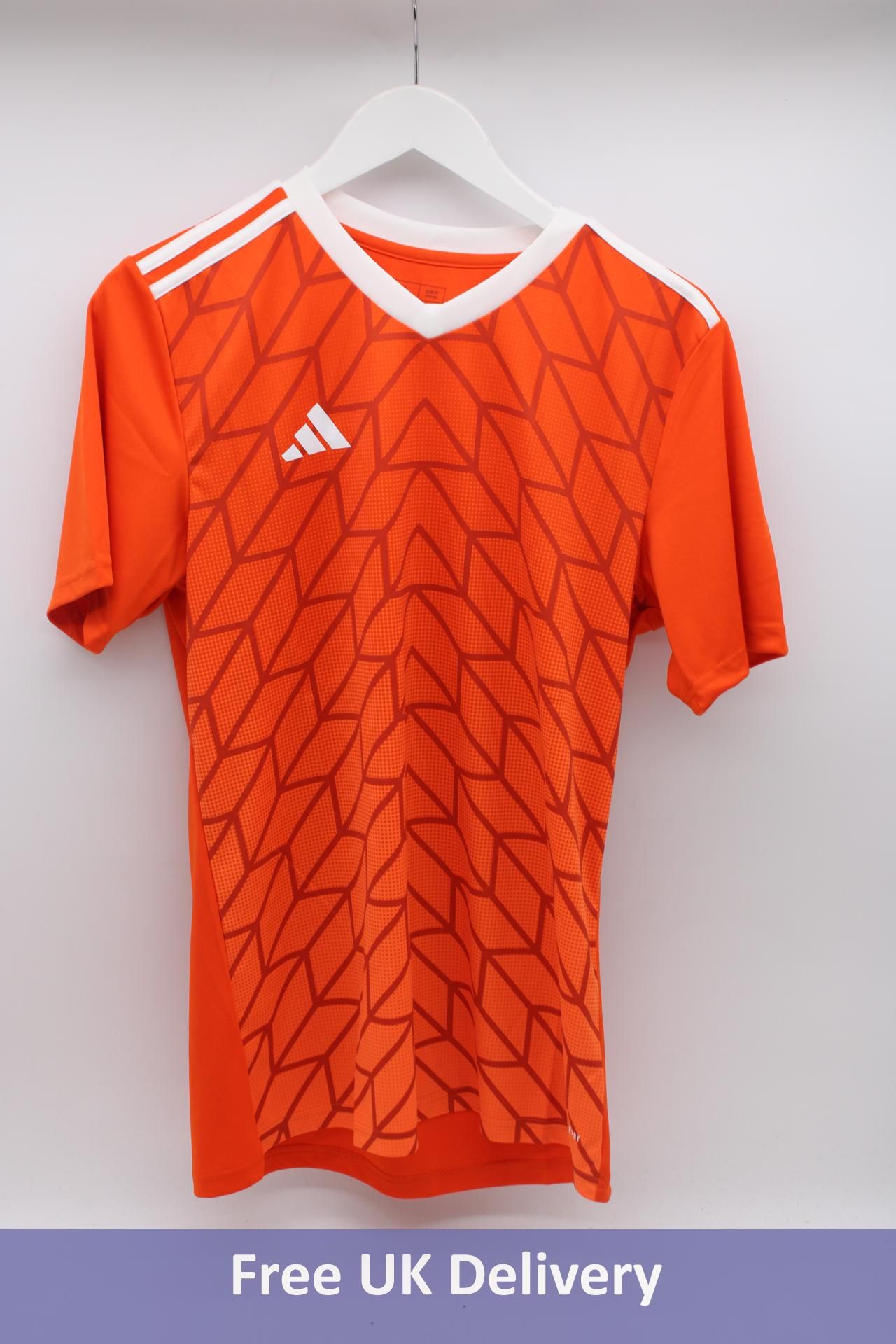 Two Adidas Team Icon 23 Shirts, Orange, Size S