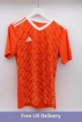 Two Adidas Team Icon 23 Shirts, Orange, Size M