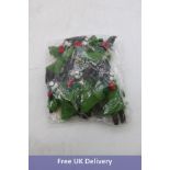 Six Fair Trade Hector Hare Felt Christmas Tree Decoration Green Coat Holly Leaves, Green/Brown