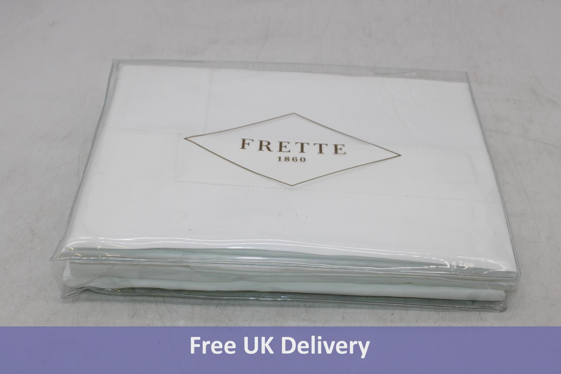 Frette King Ajour Duvet Cover Set, White, Size 106 x 126 Inch