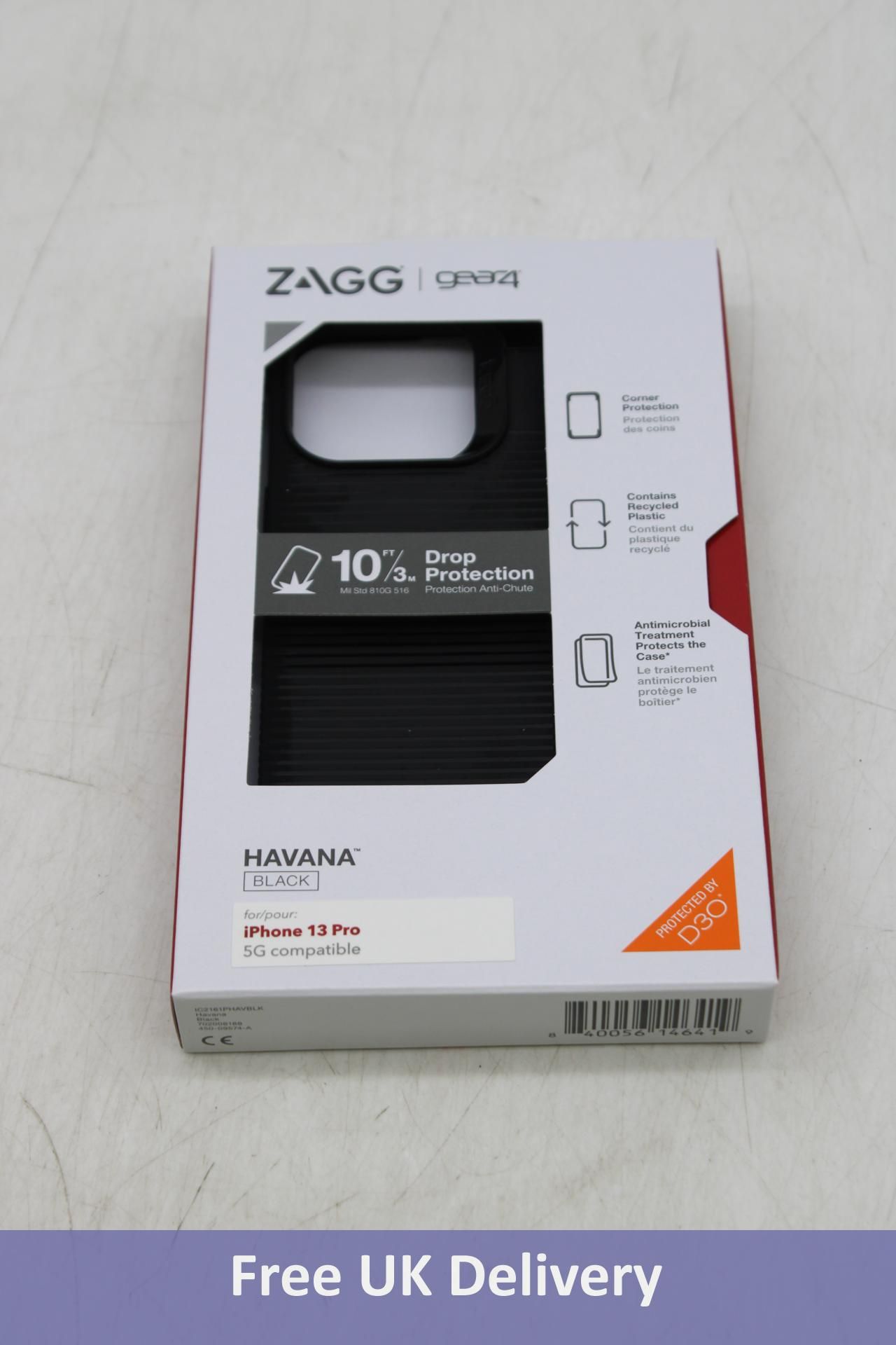 Six Zagg Brands Gear4 Havana iPhone 13 Pro Cases, Black