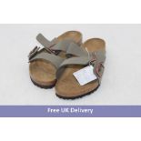 Birkenstock Arizona Nubuck Sandal, Grey, EU 42, No Box