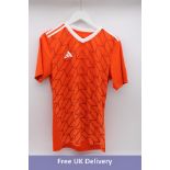 Two Adidas Team Icon 23 Shirts, Orange, Size Small