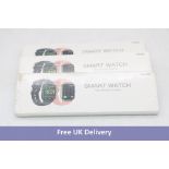Three Ddidbi Touch Screen Smart Watch Fitness Trackers