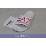 EA7 Emporio Armani Women's Sliders with Maxi-Logo, White/Pink, EU 36