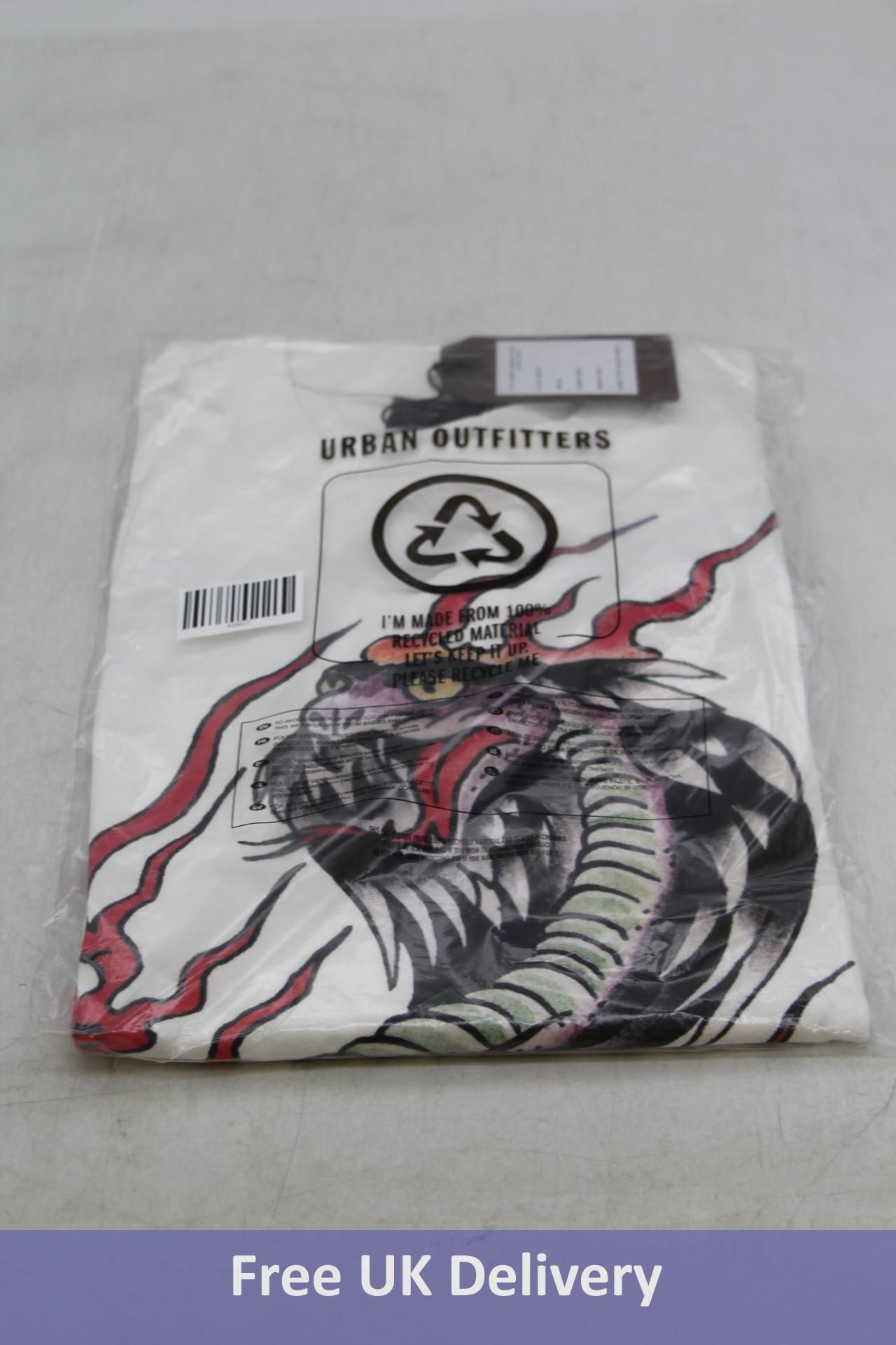 Ed Hardy Men's Venom Slither Long T-Shirt, White, Size M